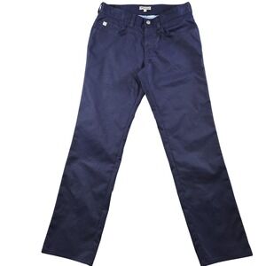 Peter Millar Pants Mens 30x29 Blue Chino Slim Polyester Microfiber Pockets‎